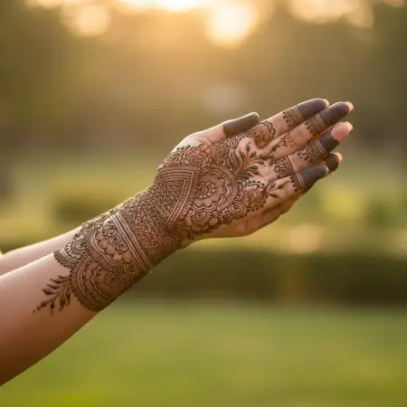 Elegant Floral Mehndi Design 2025 For Palm - Free New Mehndi Design Download