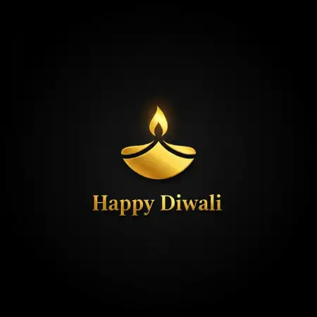 Elegant Golden Happy Diwali Text On Dark Background Wallpaper - Free Gold Background Download