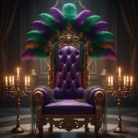 Elegant Mardi Gras Background With Feathers - Free Mardi Gras Background Download