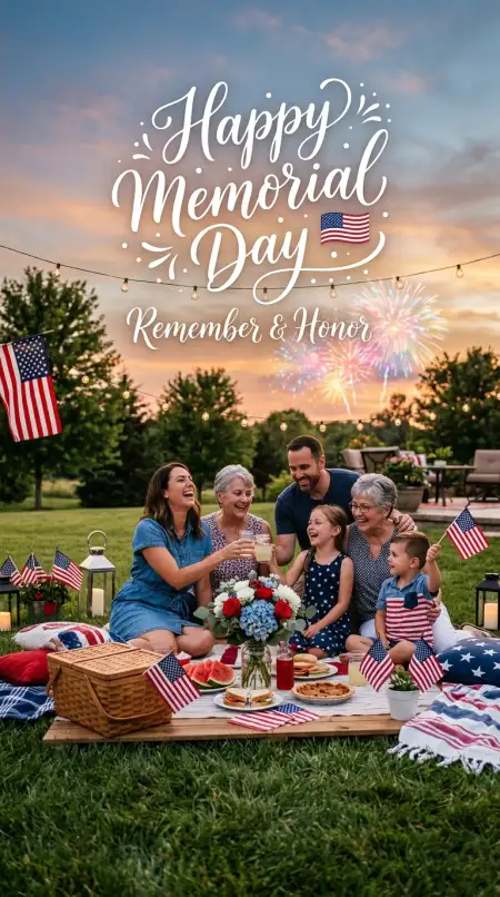 Free Elegant Memorial Day Greeting Card Template 2026 Image Download
