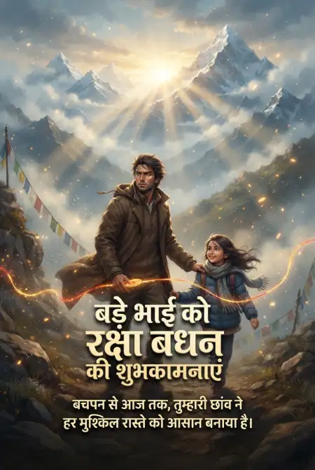 Emotional Raksha Bandhan Wishes For Brother And Sister In Hindi Creative Image - Free Raksha Bandhan Ki Shubhkamnaye In Hindi Download