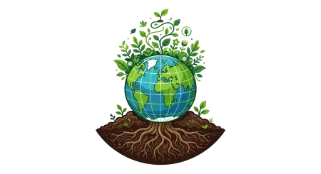 Environment Day Green Earth Illustration Png - Free World Environment Day Png Download