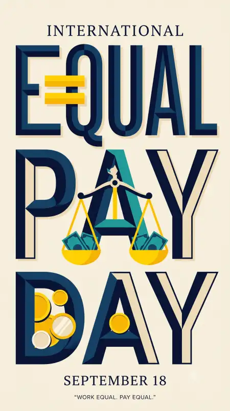 equal wages for equal work poster - International Equal Pay Day 2026