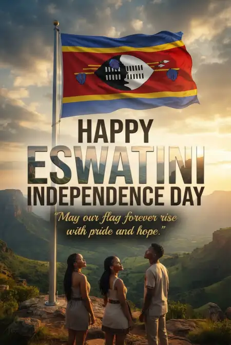 Eswatini Independence Day Greeting Card For Whatsapp - Free Eswatini Independence Day 2026 Download