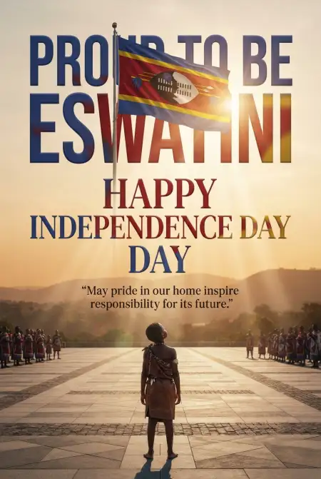 Eswatini Independence Day Patriotic Wishes - Free Eswatini Independence Day 2026 Download