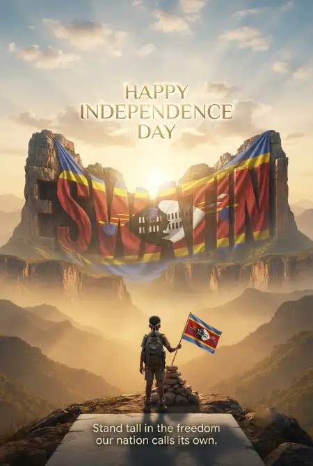 Eswatini Independence Day Social Media Post Design 2026 - Free Eswatini Independence Day 2026 Download