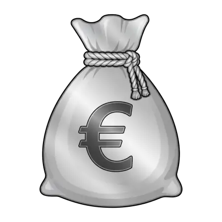 Free Euro Money Bag Png PNG Image Download