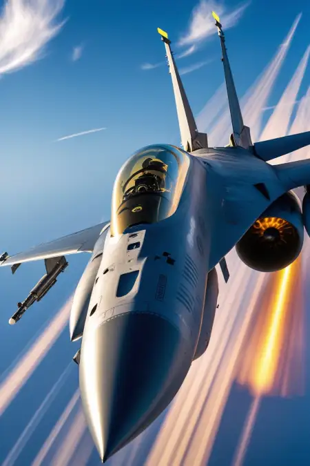 F16 Fighter Jet Battle Scene Background - Free Background Download