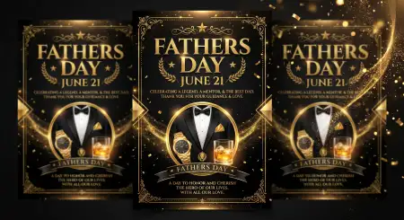 Fathers Day 2026 Celebration Flyer Design - Free Fathers Day 2026 Download