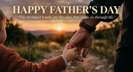 Free Fathers Day 2026 Digital Greeting Card Transparent PNG Download