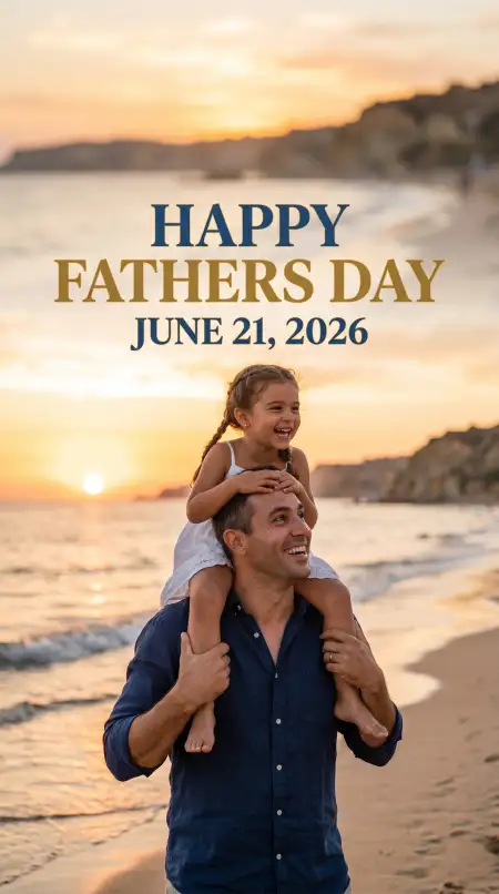 Fathers Day 2026 Quote Poster Template - Free Fathers Day 2026 Download