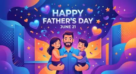 Fathers Day 2026 Vector Illustration - Free Fathers Day 2026 Download