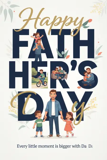 Free Fathers Day Australia 2026 Card Design Image Download