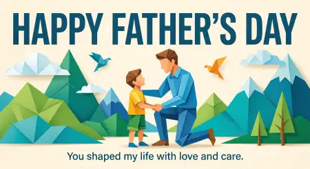 Free Fathers Day Greeting Card For School Project Image Download