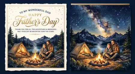 Free Fathers Day Greeting Card Mockup Image Download