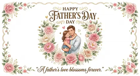 Free Fathers Day Greeting Card White Background Image Download