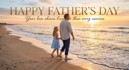 Free Fathers Day Greeting Card With Father And Daughter Image Download