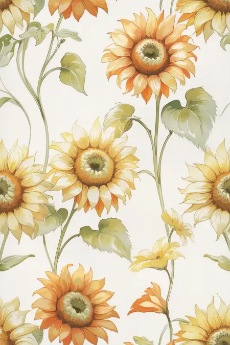 Field Of Sunflowers At Sunset - Free Related Sunflower Background Image