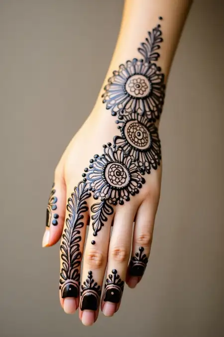 Finger Mehndi Design Stylish Look - Free Related Mehndi Design Image