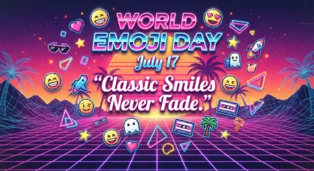 Flat Style Emoji Day Poster - Free World Emoji Day Poster 2026 Download