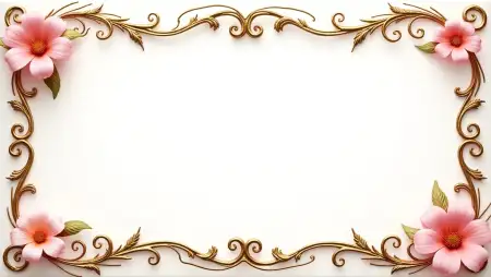 Floral Border Png 1920x1080 Hd - Free Related Flower Border Image