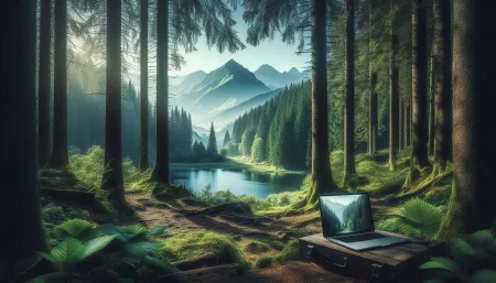 Forest And Mountain Laptop Background Images With Stunning Vistas - Free Background Download