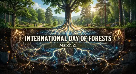 Forest Day Poster With Big Typography - Free International Day Of Forests Download