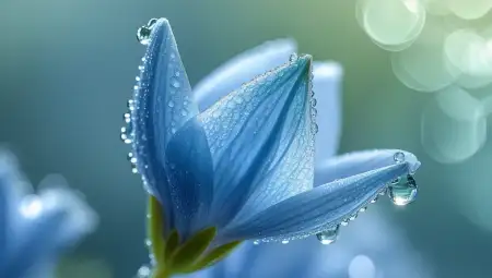 Free Blue Picture Water Drops Macro Photo - Free Blue Download