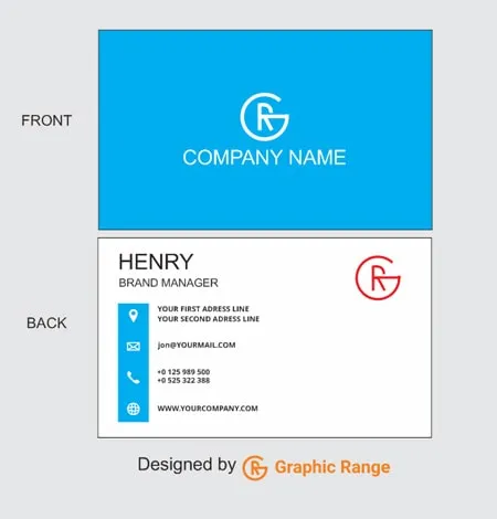 Free Business Card Blue Color - Free Blue Download