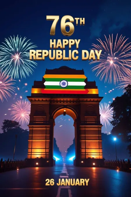 Free Download 76th Republic Day Hd Pictures - Free Related 76th Happy Republic Day Of India 26 January Image
