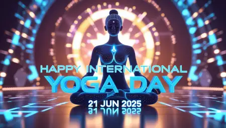 Free Yoga Day Image With Hindi Wishes - Free Yoga Day Wishes Download