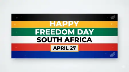 Freedom Day South Africa 2026 Png Typography Text Download - Free Happy Freedom Day South Africa Wishes 2026 Download