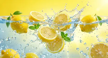 Fresh Lemon Water Background Wallpaper - Free Lemon Juice Background Download