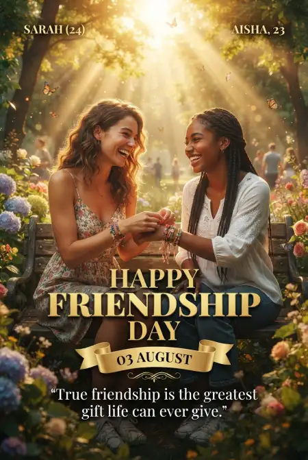 Free Friendship Day 2026 Best Friends Photo Background Image Download