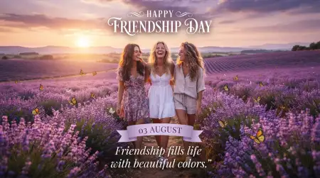 Free Friendship Day 2026 Bestie Quotes Background Image Download