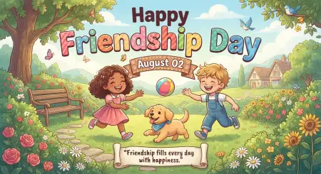 Friendship Day 2026 Cute Cartoon Friends - Free Happy Friendship Day 2026 Download