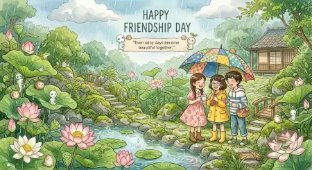 Free Friendship Day 2026 Cute Friendship Illustration Background Image Download
