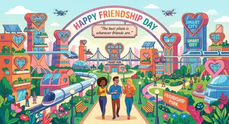 Free Friendship Day 2026 Greeting Card Background Image Download