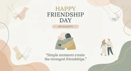 Free Friendship Day 2026 Minimalist Poster Background Image Download