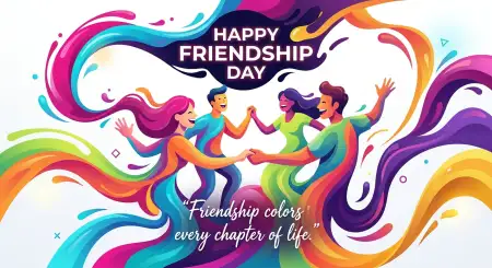 Free Friendship Day 2026 Neon Design Background Image Download