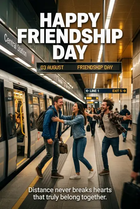 Free Friendship Day 2026 Poster Background Image Download