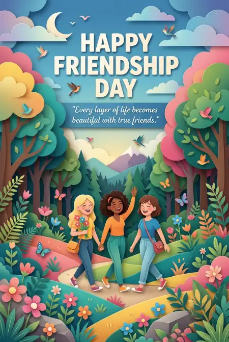 Free Friendship Day 2026 Printable Poster Background Image Download