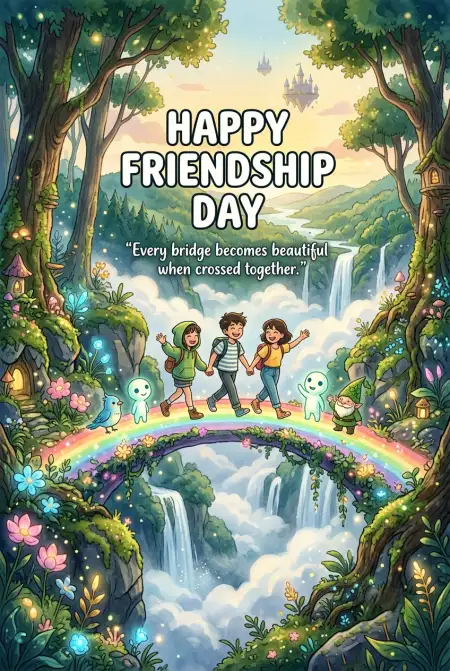 Free Friendship Day 2026 School Poster Background Image Download