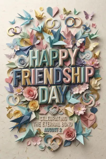 Friendship Day 2026 Stylish Lettering - Free Happy Friendship Day 2026 Download