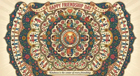 Free Friendship Day 2026 Vintage Design Background Image Download
