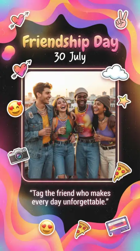 Free Friendship Day Cinematic Poster Design Image Download