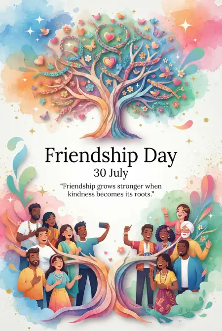 Free Friendship Day Classroom Activity Poster Image Download