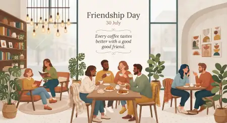 Free Friendship Day Flat Illustration Image Download