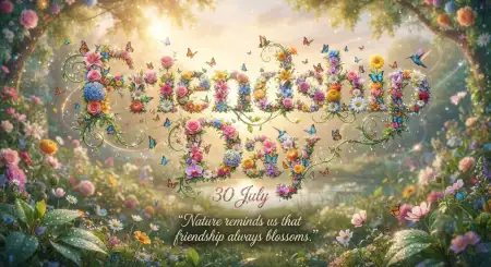 Free Friendship Day Floral Frame Design Image Download