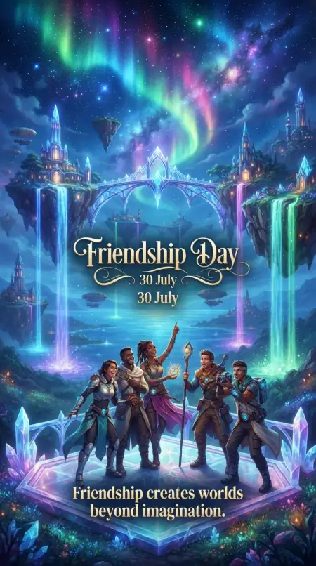 Free Friendship Day Website Hero Banner Image Download